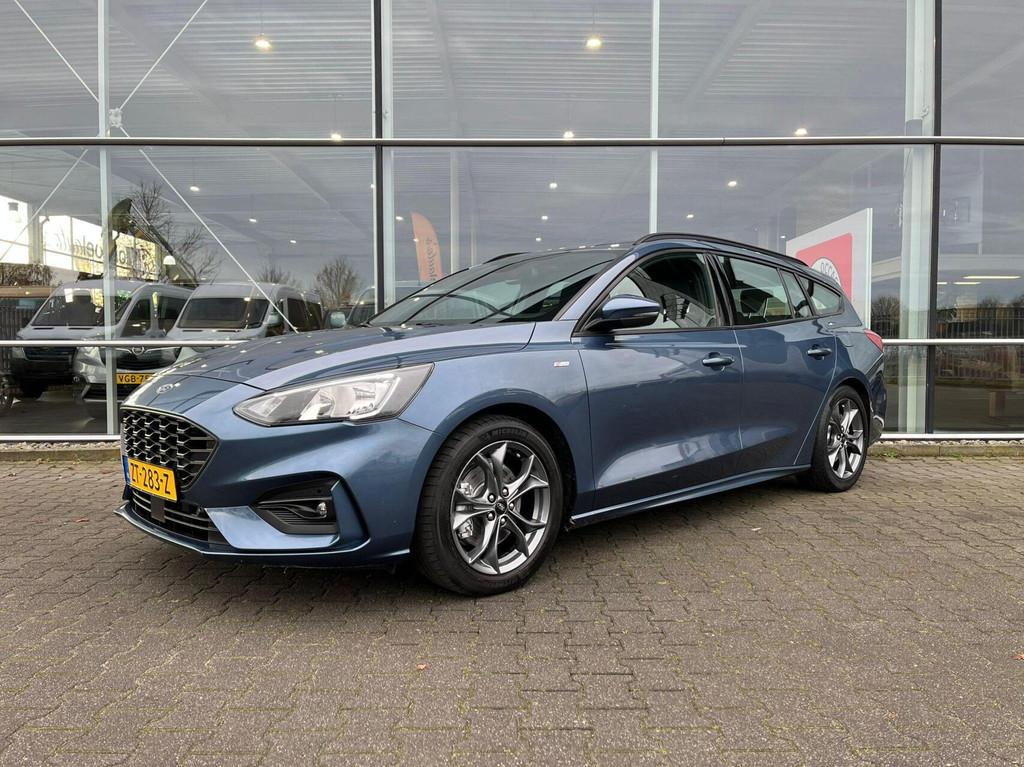 Ford Focus Wagon 1.5 EcoBoost ST Line Business (182pk) navi., Auto's, Ford, Blauw, Origineel Nederlands, Handgeschakeld, 3 cilinders