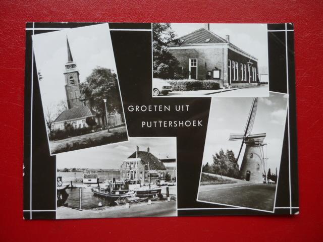 Groeten uit Puttershoek - 4 afb - jaren '70 gelopen, Ophalen of Verzenden, 1960 tot 1980, Gelopen, Zuid-Holland