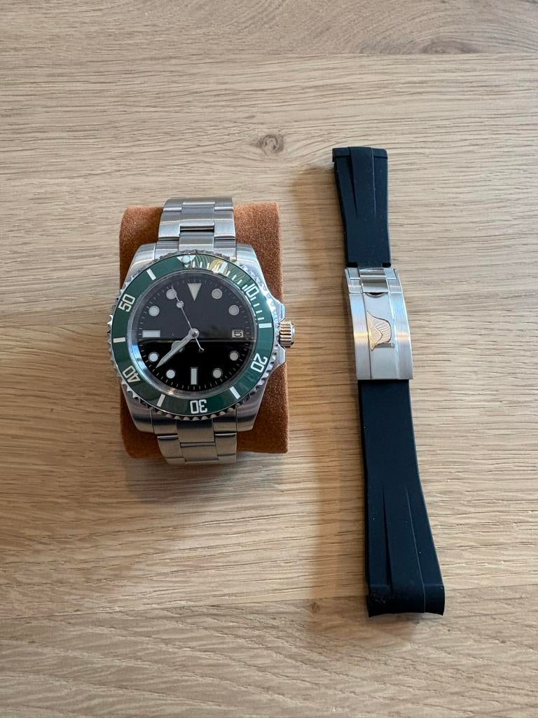 Seiko Mod Rolex Submariner Hommage - NH35 Automaat, Ophalen, Staal, Polshorloge, Nieuw