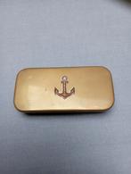 Antieke Koperen Tabaksdoos met Anker Decoratie, Ophalen of Verzenden, Koper