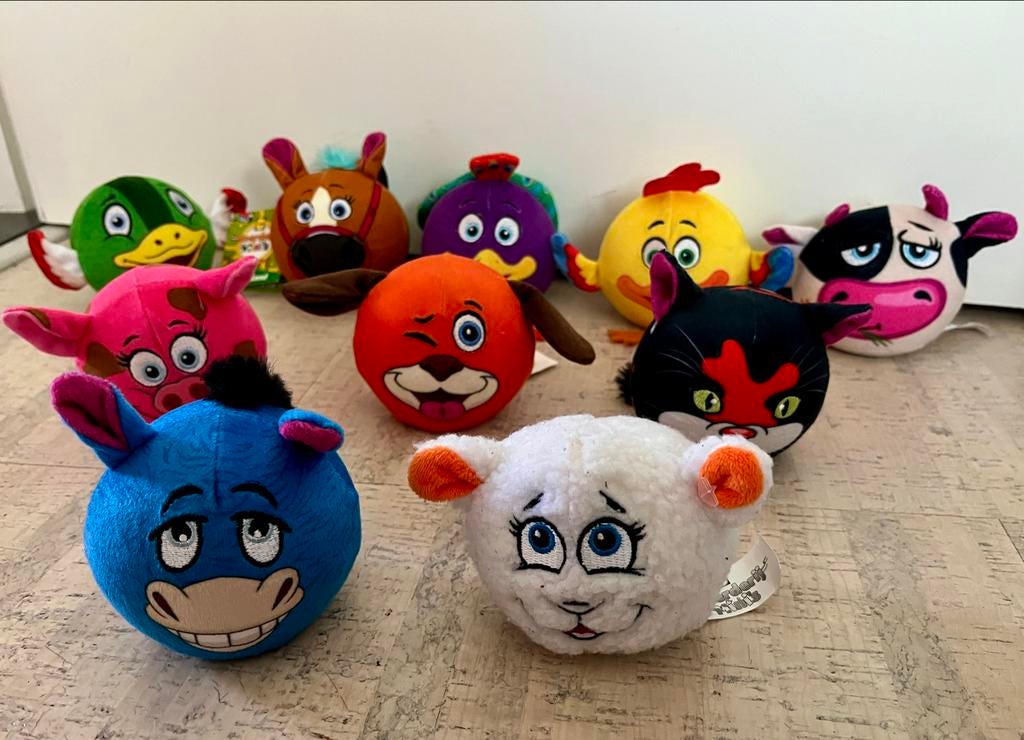 Lidl Boerderij Mini's, complete set van 10, squeeze-effect, Overige merken, Overige karakters, Zo goed als nieuw, Wasbaar