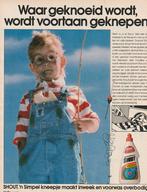 Retro reclame 1986 Shout wasmiddel vlekkenmiddel jongetje, Verzamelen, Retro, Verzenden, Overige typen