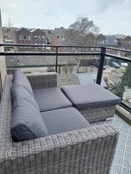 Comfortabele Loungebank met Hocker - Zo goed als nieuw, Ophalen, 3 zitplaatsen, Zo goed als nieuw, Loungeset