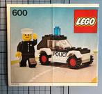 Lego set 600 Politieagent met auto (1978) - Stickers intact, Ophalen of Verzenden, Gebruikt, Overige typen