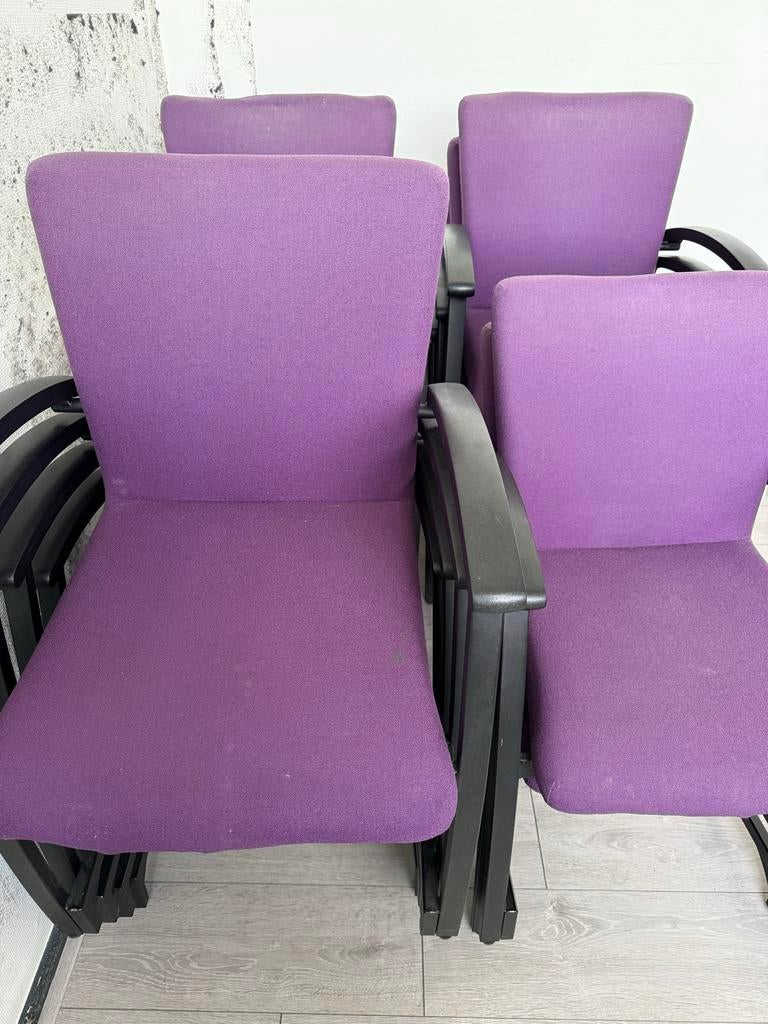 Paarse stoelen, Huis en Inrichting, Ophalen, Gebruikt, Overige kleuren, Stof