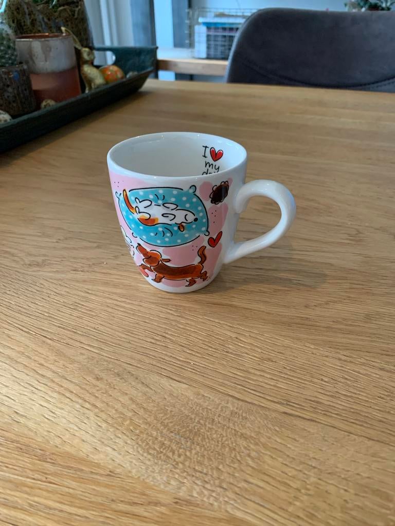 Blond Amsterdam koffiekopje 'I love my dog', Gebruikt, Blond Amsterdam, Ophalen of Verzenden, Kop(pen) en/of Schotel(s)