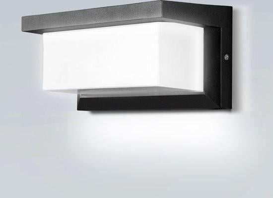 LED Buitenwandlamp met Bewegingssensor – Zwart (IP65, 18W), Tuin en Terras, Buitenverlichting, Minder dan 50 watt, Wandlamp, Led