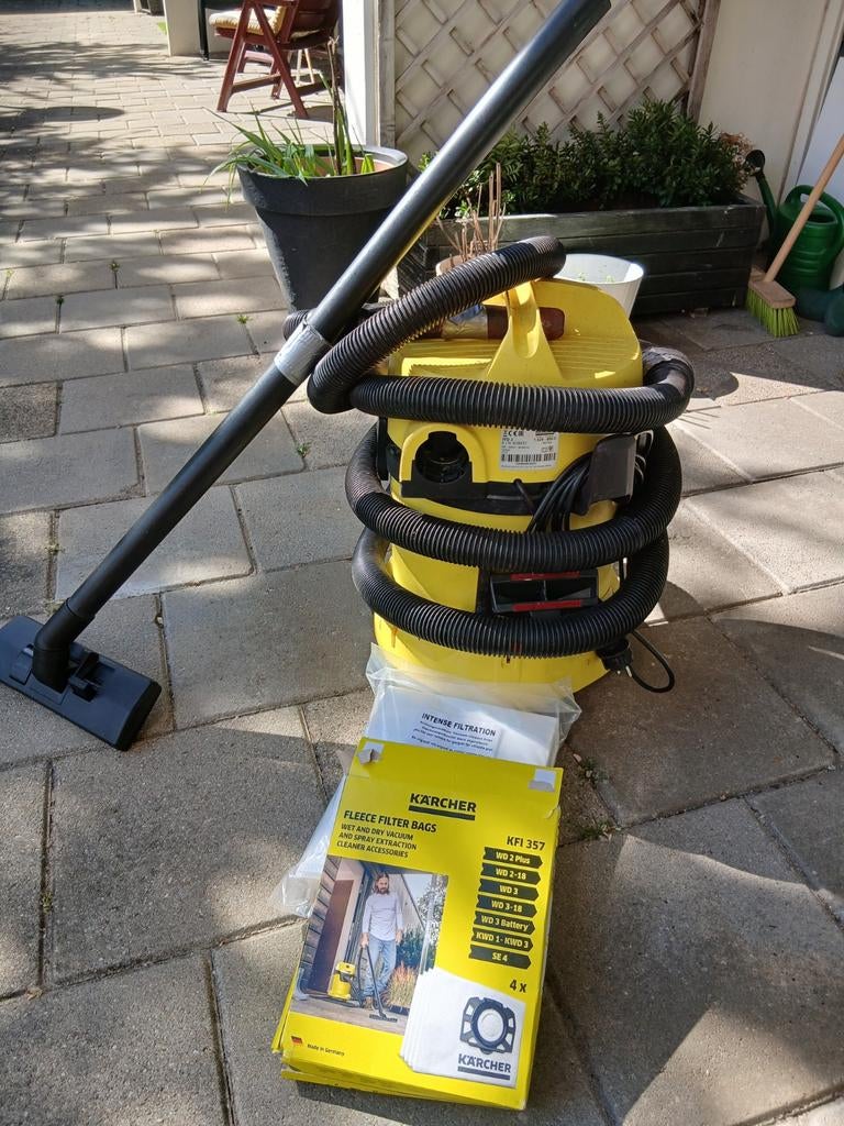 Karcher nat droogzuiger WD 3, Ophalen, Gebruikt