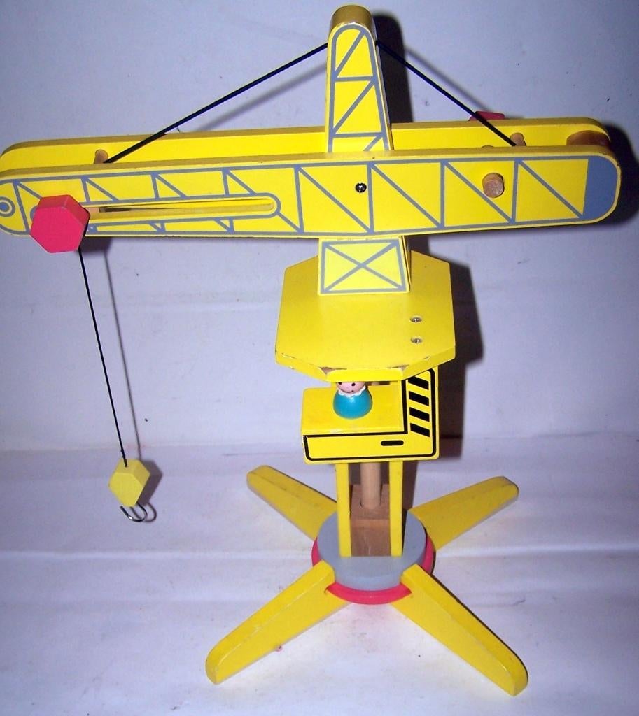 Grote houten kraan met machinist. Nieuwstaat., Ophalen of Verzenden, Zo goed als nieuw, Overige typen