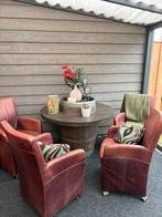 4 leren stoelen, Ophalen, Gebruikt, Stoel