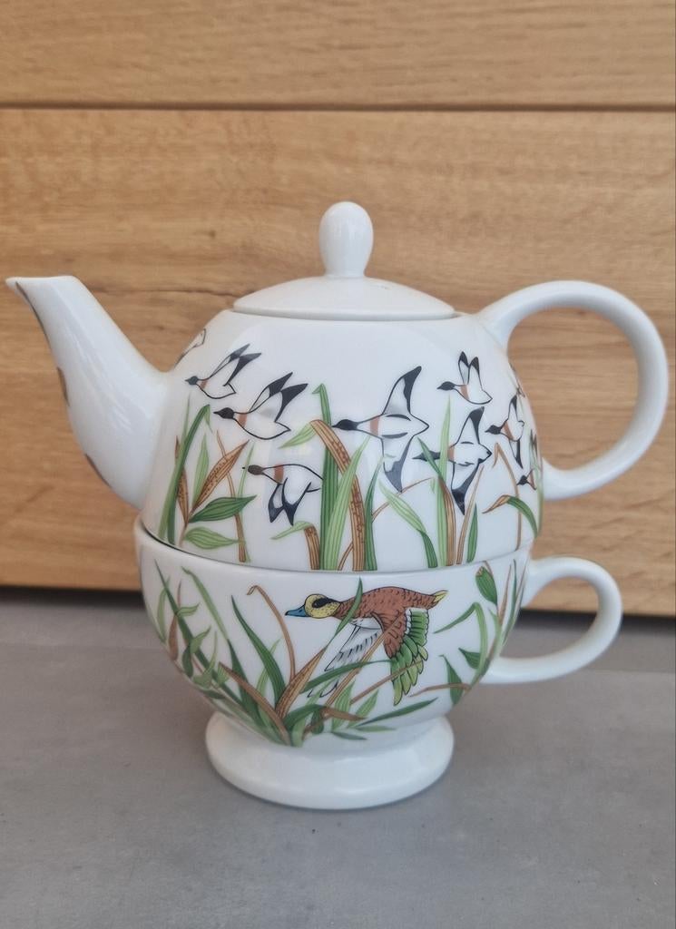 Taitu Tea for One met eenden - Zo goed als nieuw, Verzenden, Zo goed als nieuw, Overige stijlen, Kop(pen) en/of Schotel(s)