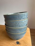 4 Hema geglazuurde kommen in blauw - Zo goed als nieuw, Ophalen, Keramiek, Zo goed als nieuw, Kom(men)