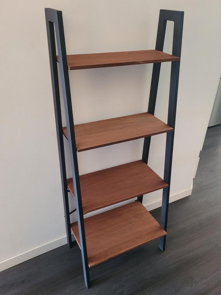 Gloednieuwe open boekenkast / wand kast! Mango hout & staal!, Ophalen of Verzenden, Nieuw