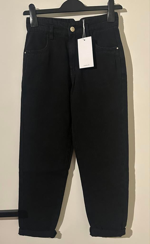 Name-It - zwarte high-waist jeans | maat 146, Ophalen of Verzenden, Nieuw, Meisje, Broek