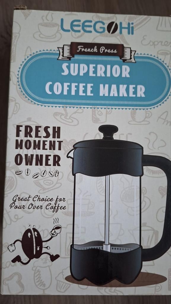 Cafetière / French press nieuw in doos, Ophalen of Verzenden, Nieuw, Zwart