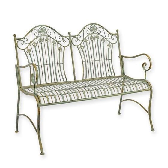 Metalen tuinbank met rugleuning, Ophalen of Verzenden, Metaal