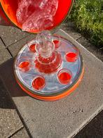 Vintage Glazen Likeur Minibar in Oranje Ei-vorm, Ophalen of Verzenden