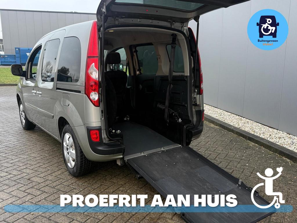 Renault Kangoo Family 1.6 Rolstoelauto Bodemverlaging (Airco, Auto's, Renault, Gebruikt, Zwart, 4 cilinders, Bedrijf