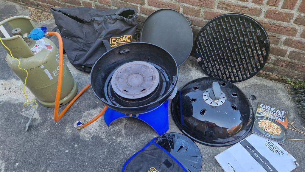 Cadac Safari Chef 8500 gasbarbecue met accessoires, Ophalen, Gebruikt, Cadac, Met accessoires