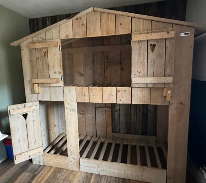 Heel leuk boomhutbed, Ophalen, Zo goed als nieuw, Hoogslaper