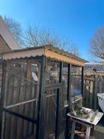 Hardhouten volliere met  gaas., Ophalen, Gebruikt, Hout, Volière