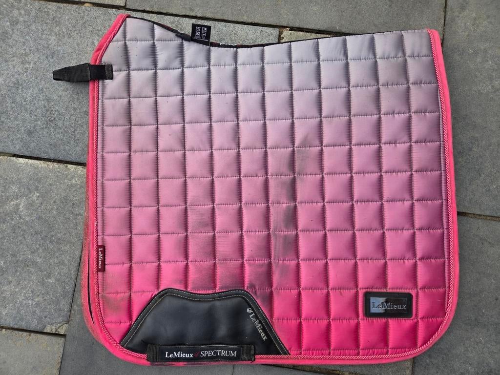 Lemieux loire spectrum satin grey/watermelon full dressuur, Full (L), Gebruikt, Dressuurdekje, Ophalen of Verzenden