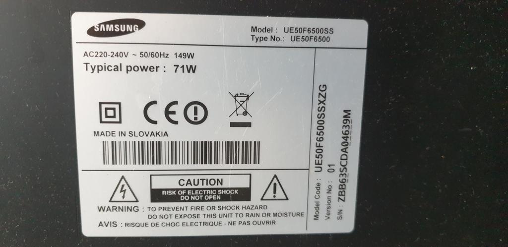 Defecte Samsung LED TV UE50F6500SS voor onderdelen, LED, Ophalen of Verzenden, Samsung, 100 cm of meer