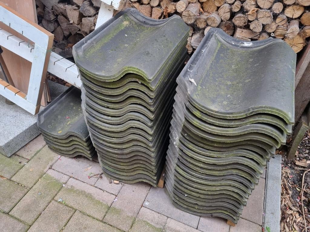 Koramic JD Maaspan dakpannen, gesmoord/zwart, 26 stuks, Ophalen, Gebruikt, Steen of Klei, Zwart