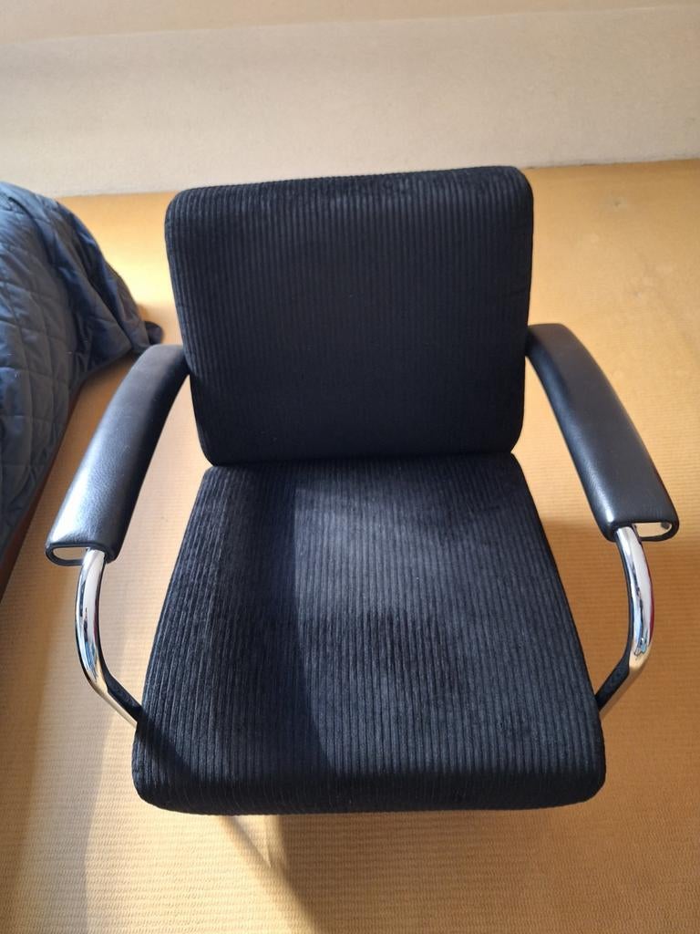 Leolux Scylla fauteuil, Ophalen, 75 tot 100 cm, Leer, 50 tot 75 cm