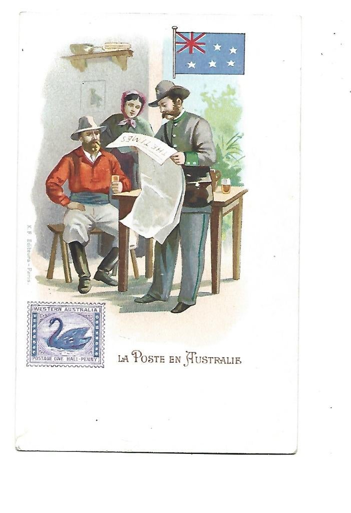 La Poste en Australie, Verzenden, Voor 1920, Ongelopen, Overige thema's