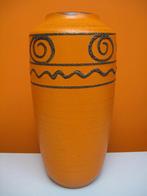 vintage fat lava vloervaas vaas Scheurich West Germany 1970s, Aardewerk of Porselein, Oranje, Ophalen of Verzenden, Zo goed als nieuw