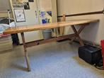 Grote grenen eettafel/werktafel, Ophalen, Gebruikt, Scandinavisch, 50 tot 100 cm