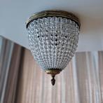 Oude Kristallen plafonnière, Huis en Inrichting, Lampen | Hanglampen, Ophalen of Verzenden, Gebruikt, Minder dan 50 cm