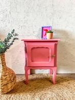 Nachtkastje vintage in roze, Ophalen of Verzenden, Zo goed als nieuw, Hout