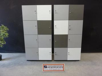 2 stuks 8-vaks locker / lockerkast / nette kluisjeskast hout beschikbaar voor biedingen