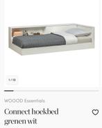 WOOOD Bed Connect Wit - 90x200 cm, Ophalen, Matras, 180 cm of meer, 100 cm of meer