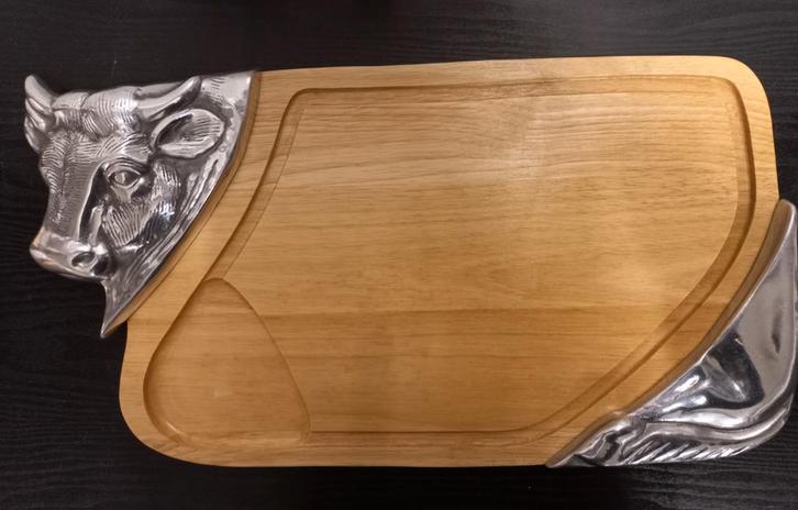 Vintage Houten Serveerplank / Vleesplank - 55x30 cm, Huis en Inrichting, Keuken | Keukenbenodigdheden, Zo goed als nieuw, Ophalen of Verzenden