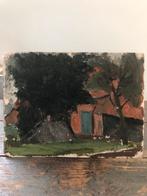 LANDELIJK SCHILDERIJ ANTIEK FRANS LANDSCHAP HUIS, Antiek en Kunst, Ophalen of Verzenden
