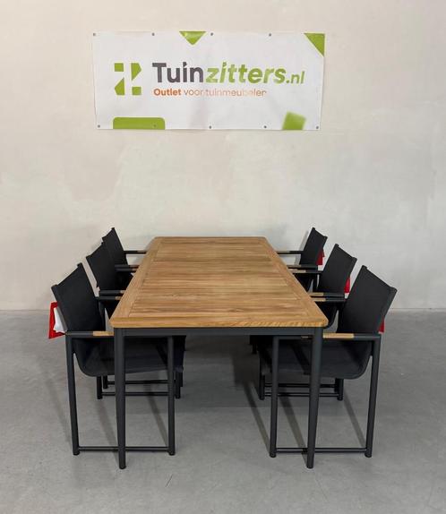 Hartman Fontaine / Silencio 7-delige diningset, Tuin en Terras, Tuinsets en Loungesets, Nieuw, Tuinset, Hardhout, 6 zitplaatsen