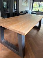 Eiken eettafel 6 persoons (8 bij gebruik van de kop), Huis en Inrichting, Ophalen, Strak, Eikenhout, 200 cm of meer