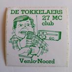 Leuke oude sticker.   27 MC.  De Tokkelaers club.  Venlo noo, Ophalen of Verzenden, Zo goed als nieuw, Overige typen