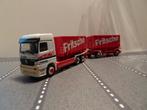 424 herpa mercedes actros fritsche afzet containers 1:87, Ophalen of Verzenden, Zo goed als nieuw, Bus of Vrachtwagen, Herpa