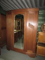 antieke eiken linnenkast hang leg art deco stijl  350,00, Ophalen, Antiek art deco stijl, 200 cm of meer, 150 tot 200 cm