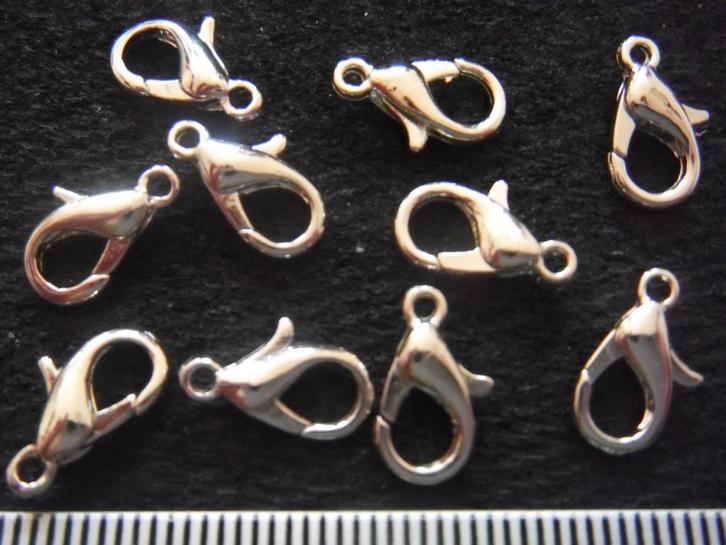 10 lobster slotjes 12x6mm., Hobby en Vrije tijd, Kralen en Sieraden maken, Nieuw, Overige typen, Ophalen of Verzenden