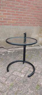 design bijzettafel verstelbaar zwarte versie metaal, Minder dan 55 cm, Gebruikt, Metaal of Aluminium, Rond