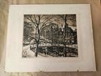 Cornelis Brandenburg 1883-1954, 'Brouwersgracht' ca 1926., Antiek en Kunst, Ophalen of Verzenden