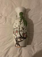 Grote Rosé Vaas met Vogeldecoratie, Antiek en Kunst, Antiek | Vazen, Ophalen