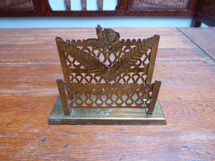 Vintage metalen brievenhouder, Antiek en Kunst, Antiek | Woonaccessoires, Ophalen of Verzenden
