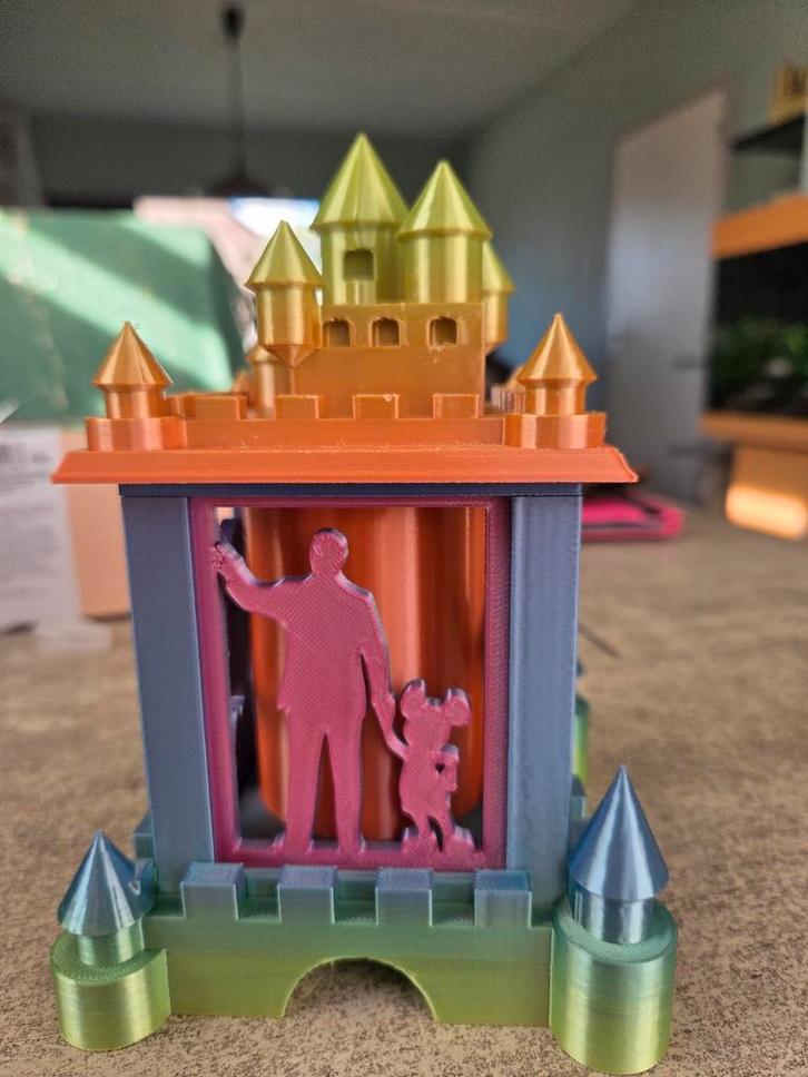 3D Geprint Disney Windlicht Kasteel, Huis en Inrichting, Woonaccessoires | Kandelaars en Kaarsen, Nieuw, Minder dan 25 cm, Overige materialen