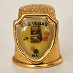 Vingerhoedje Las Vegas, Nevasa, gokken, goudkleurig metaal, Verzamelen, Vingerhoedjes, Ophalen of Verzenden, Zo goed als nieuw